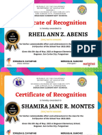 3rd - Recognition Certificates