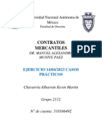 Ejercicio Contratos Mercantiles