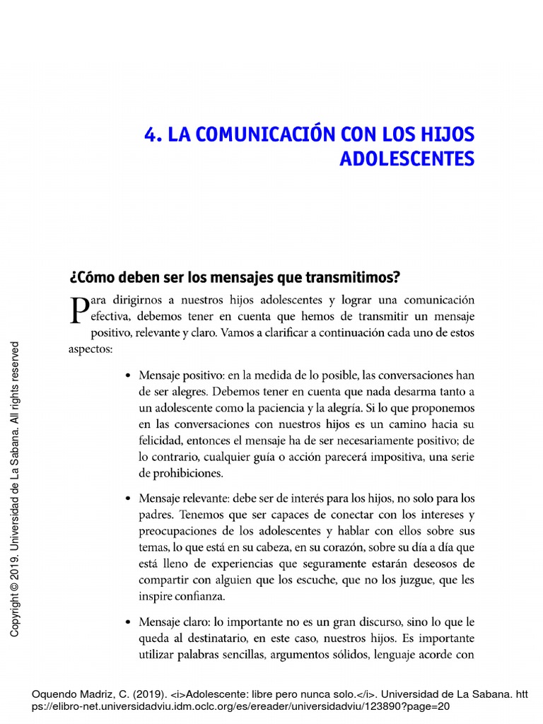 La Comunicacion Con Los Hijos Adolescentes | PDF | Política