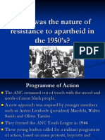 What Was The Nature of Resistance To Apartheid