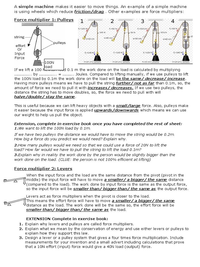 Force Multipliers Easier PDF Lever Force