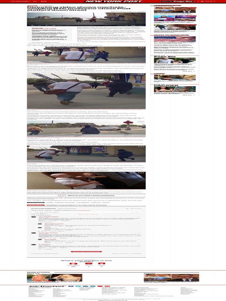 Disturbing Video Shows MacheteWielding NYC Professor Chase Post Staff