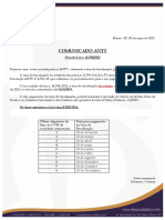 Comunicado - Antt - Taxa de Fiscalização