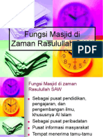 Fungsi Masjid Di Zaman Rasulullah SAW