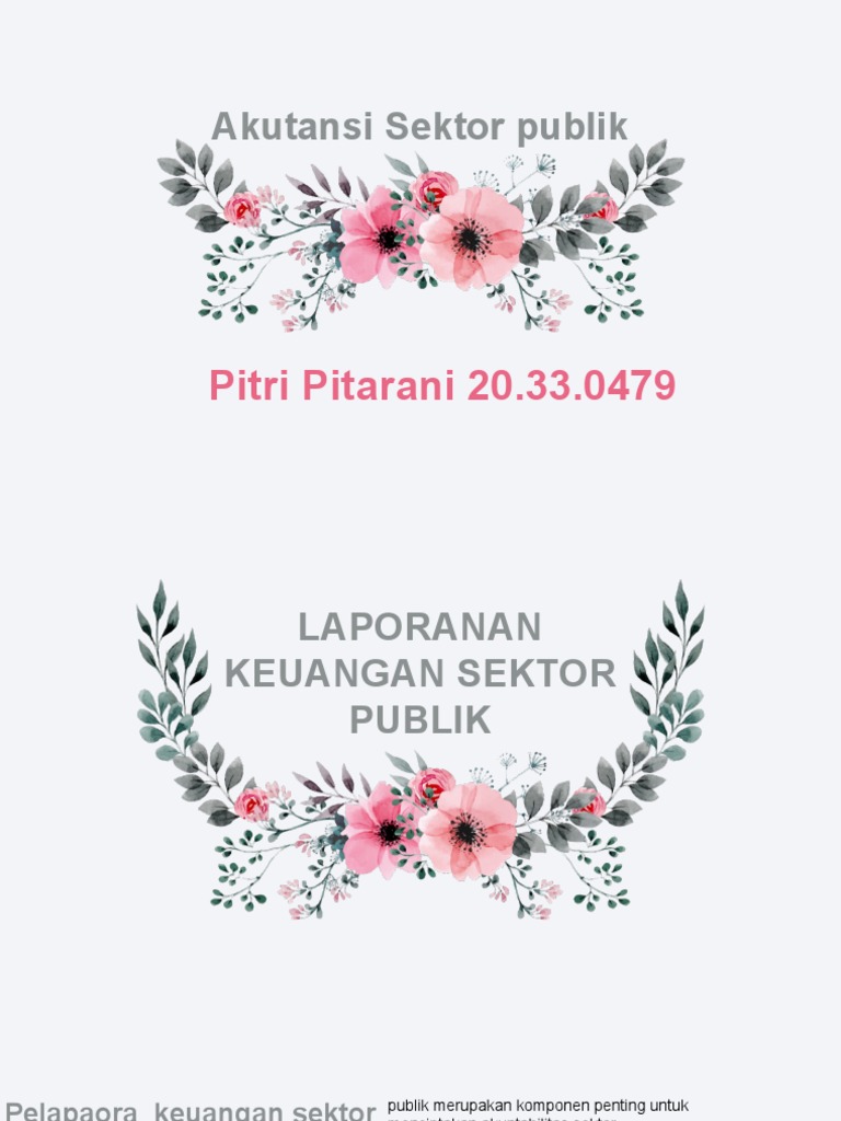 Akutansi Sektor Publik: Pitri Pitarani 20.33.0479 | PDF | Pengelolaan ...