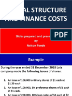 Limited Companies - Capital Structure & Finance Costs Handout