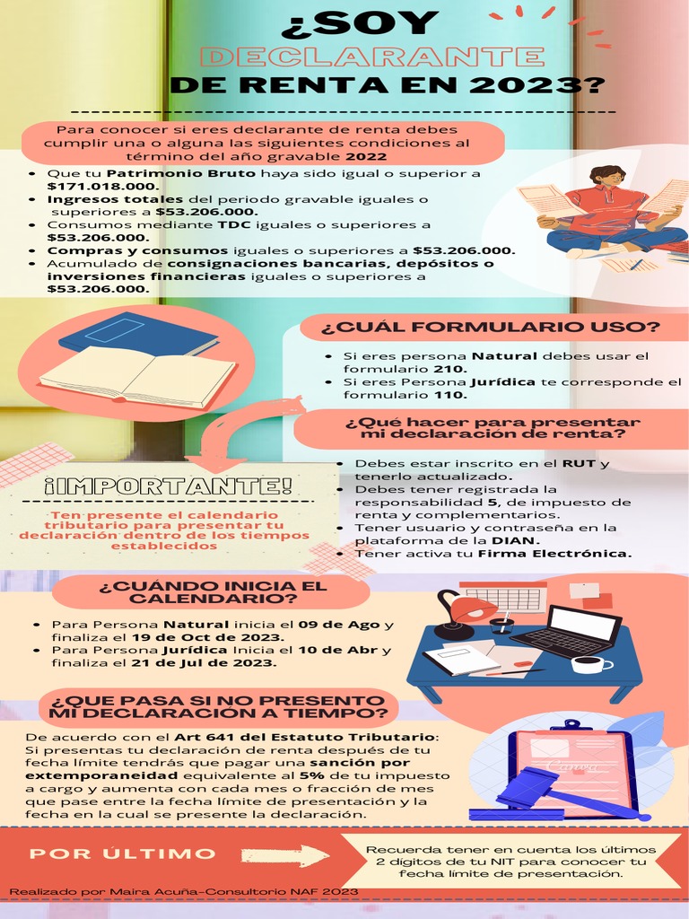 Infografía Sobre Declaración de Renta 2023 | PDF | Economias