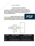 Elements of Cache Design