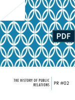 The History of Public Relations