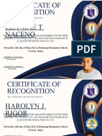 Certificate of Recognition (11 × 8.5 In)