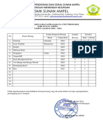 Daftar Inventaris Sarana Prasarana
