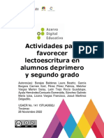 15FUA0692J - Actividades para Favorecer Lectoescritura en Alumnos de Primero y Segundo