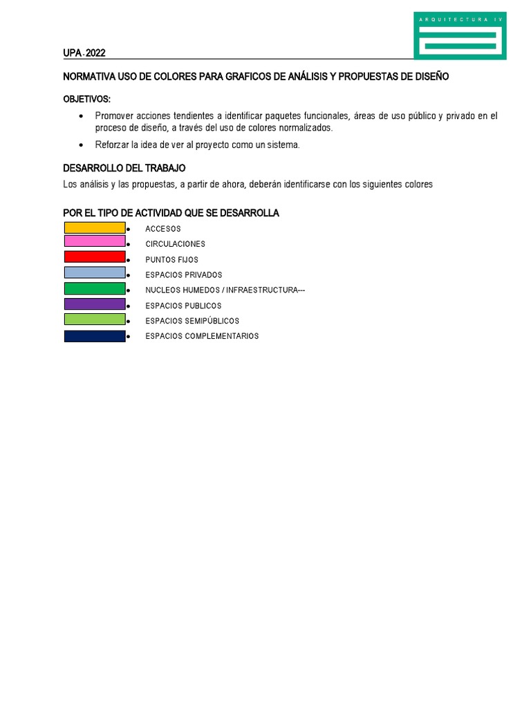 Normativa de Colores en Diseño Arquitectónico | PDF