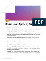 Bonus - Job Applying Guide