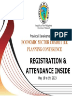 Economic Sector Committee Planning Conference: Registration & Attendance Inside