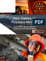 Perú. Cartera de Proyectos Mineros - Econ. Walter Sanchez Sanchez