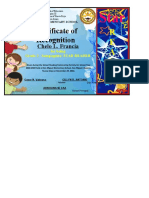 Reading Certificate