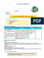 D1 A2 SESION PS. Uso de Las 3 R (Reducir .Reusar, Reciclar)