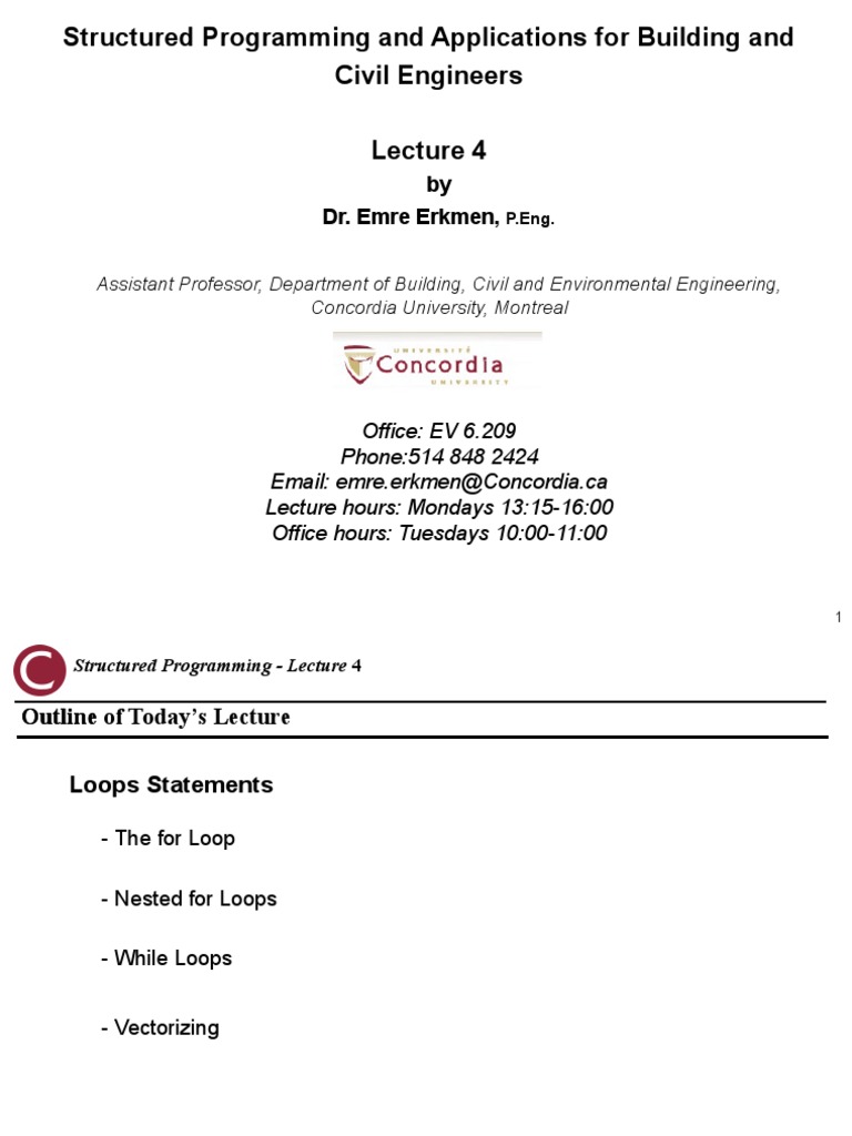 4 - Chapter 5 Loop Statements and Vectorizing Codes | Download Free PDF ...