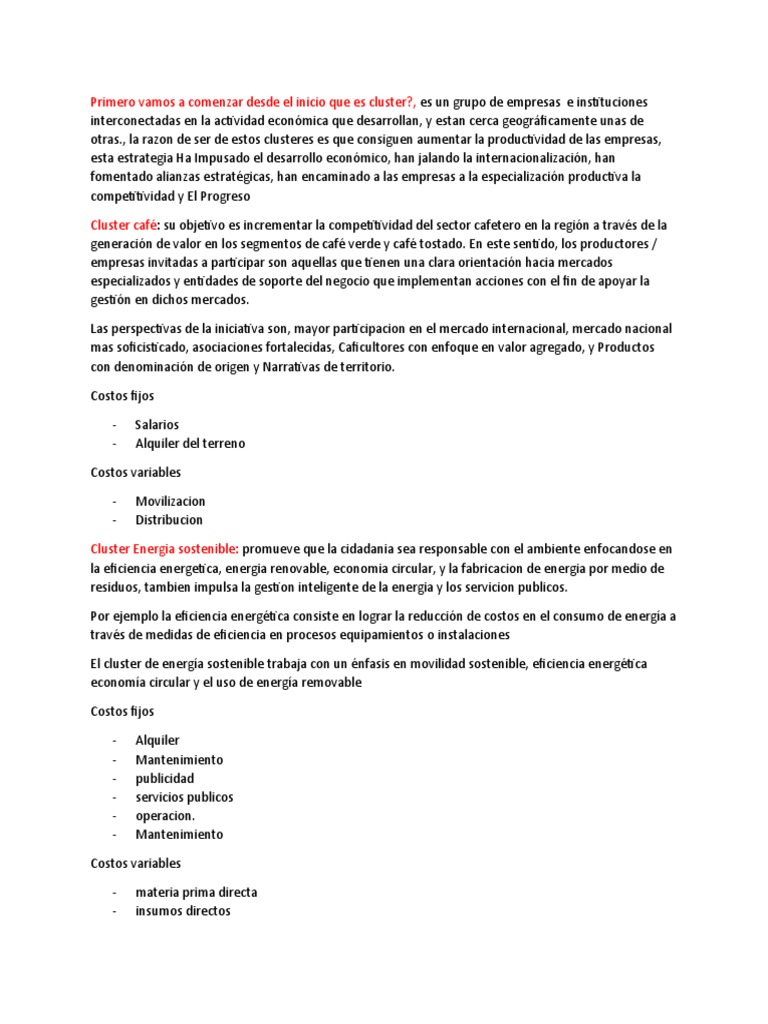 Clusters En Medellin Pdf Sustentabilidad Uso Eficiente De Energía
