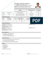Copy of PGPFM - Resume Format Work Ex PDF