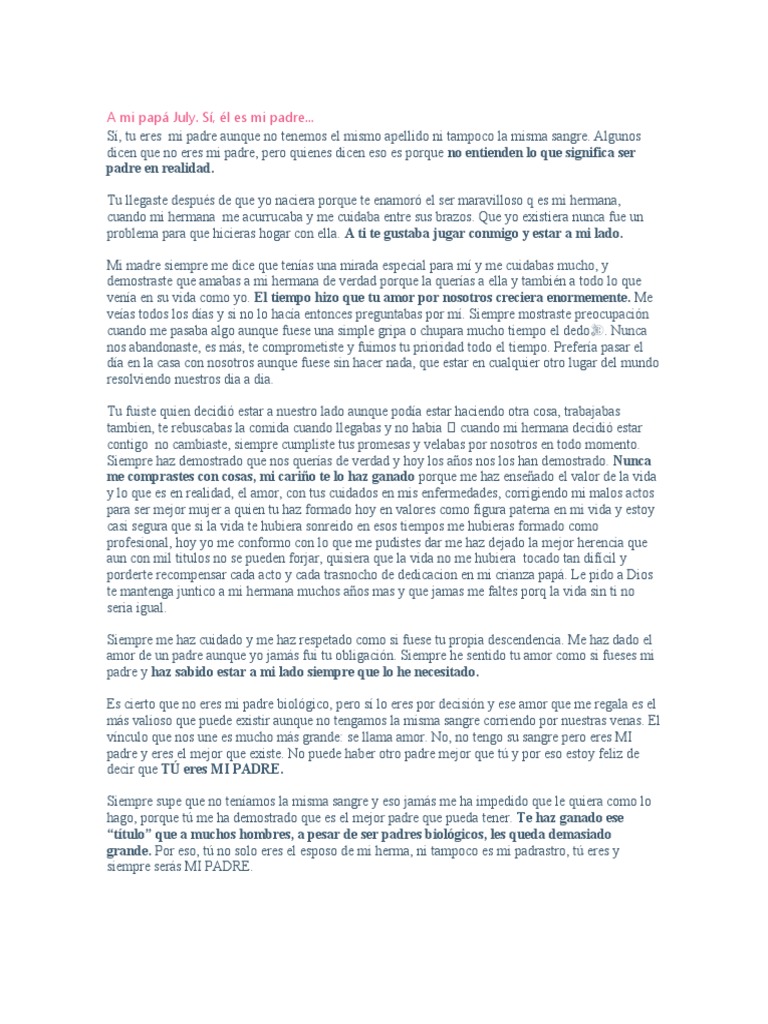 Carta Pa Mi Pa. | PDF | Amor