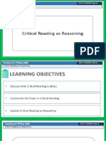 Critical Reading As Reasoning