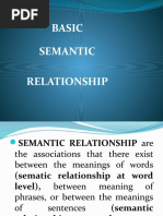 Basic Semantic Relationship