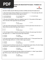 3 Problems On Ages Questions For Bank Po