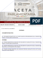 Gaceta: Parlamentaria