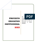 PROYECTO EDUCATIVO INSTITUCIONAL - PEI 2023