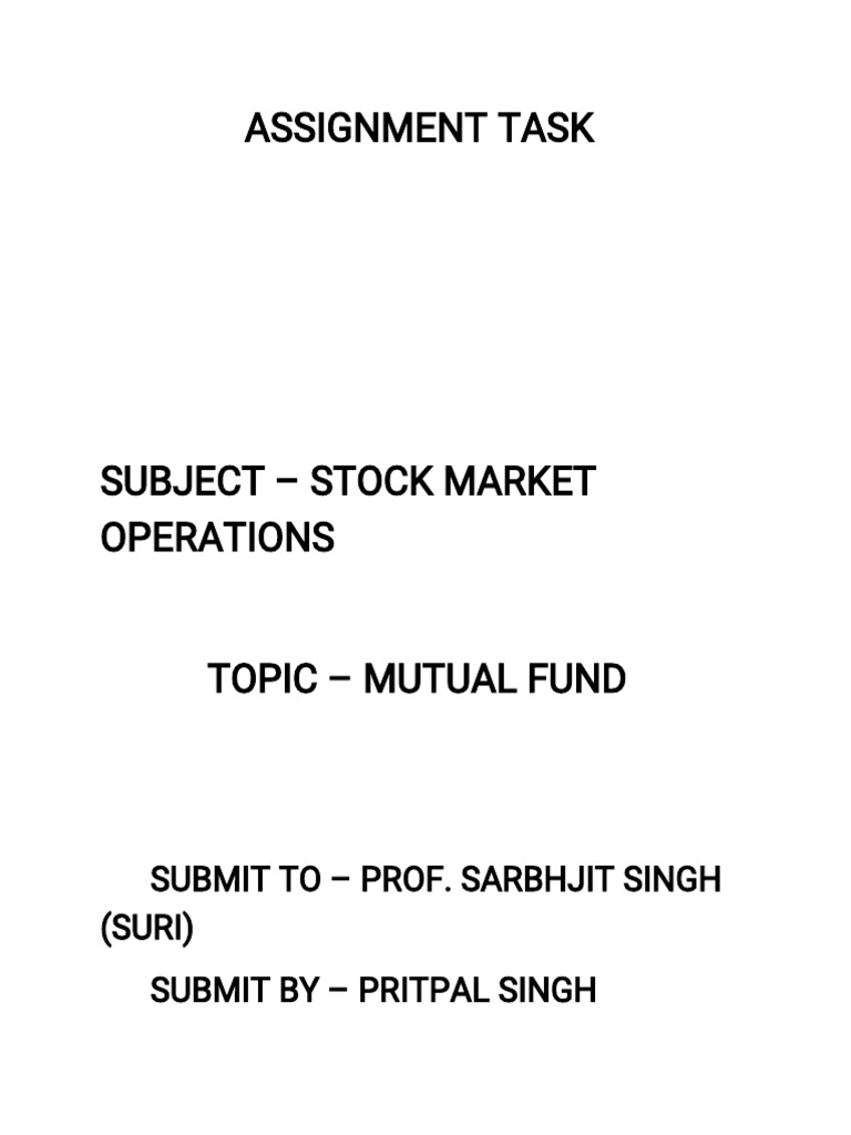 Mutual Fund | PDF