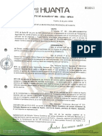 Decreto de Alcadia Nª 06 2016 MPH Sobre La Implementación de a Ordenanza 25 2016