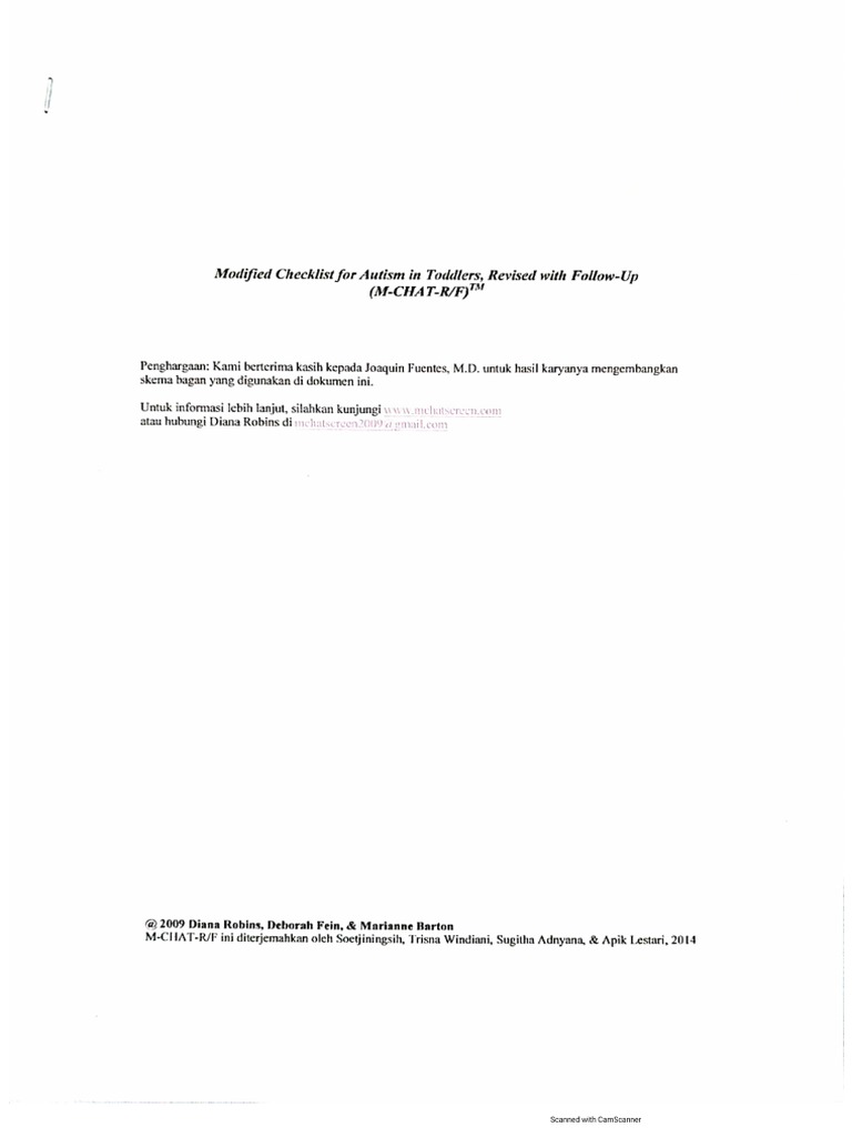 Mchat Revised Dan Follow Up | PDF