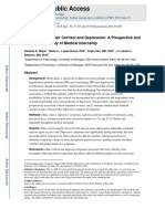 Chronic Stress, Hair Cortisol and Depression - A Prospective and Longitudinal Study of Medical Internship