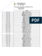 Schedule For Parent