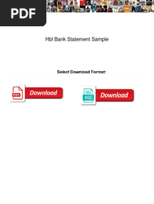 HBL Bank Statement Sample