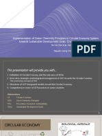 Implementation of Green Chemistry Principles in Circular Economy