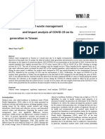 Analysis of Medical Waste Management and Impact Analysis of COVID-19 On Its Generation in Taiwan