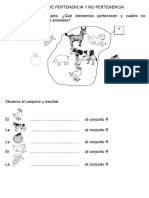 Relación de Pertenencia y No Pertenencia