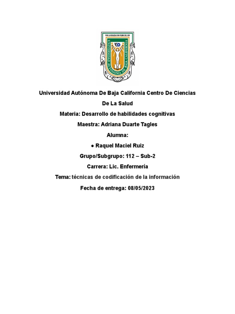 Técnicas de Codificación de Información | PDF | Aprendizaje | Información