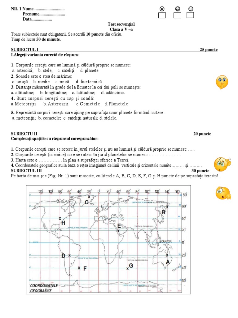 TEST NR 1 - A 5 A | PDF