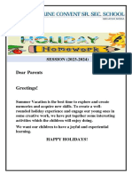 Class VIII Holiday Homework