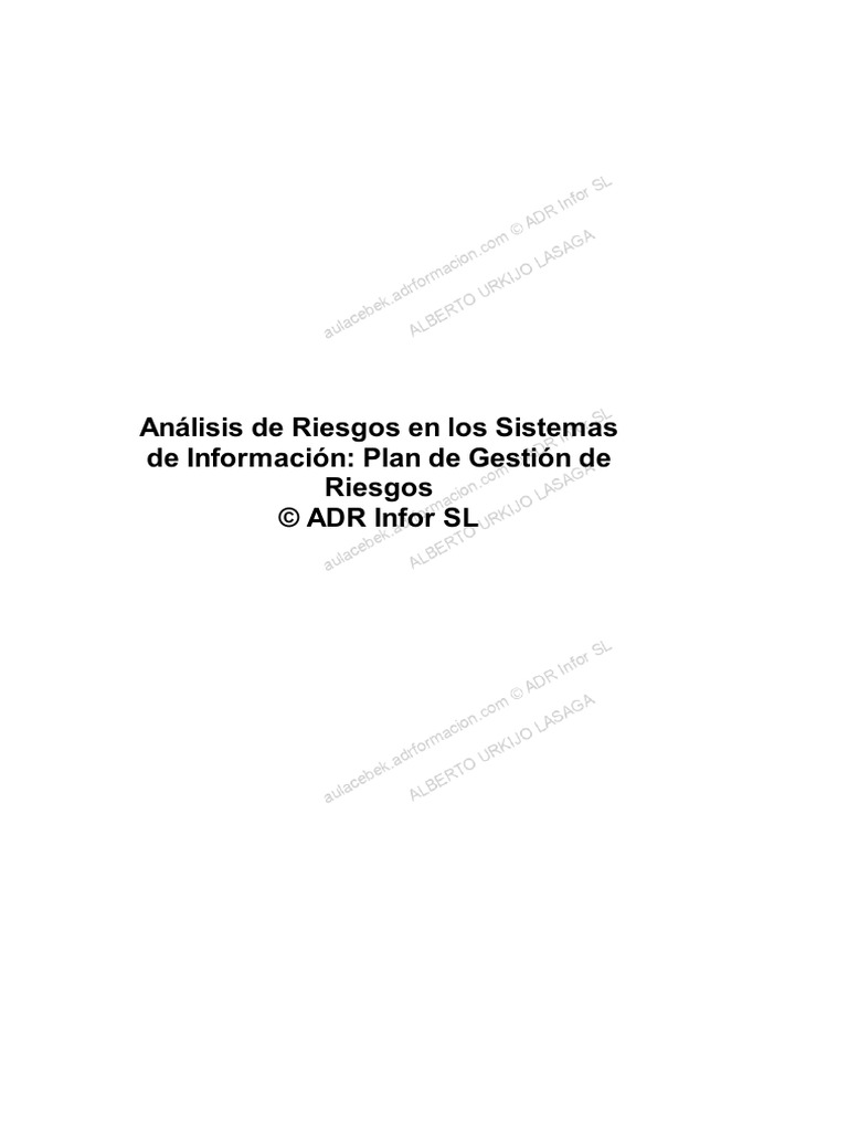 Gestión de Riesgos TI y Auditoría | PDF | Riesgo | La seguridad informática