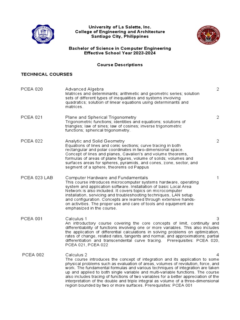 Engineering Course Overview | PDF | Statistics | Electronics