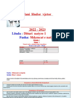 Dituri - Natyre 1 - Plani Mesimor - 2022-2023