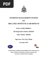 Students Management System For Sri Lanka Institute of Architects