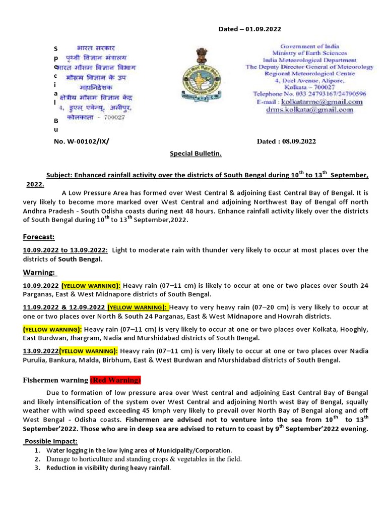 Special Bulletin 08092022 PDF Rain Storms