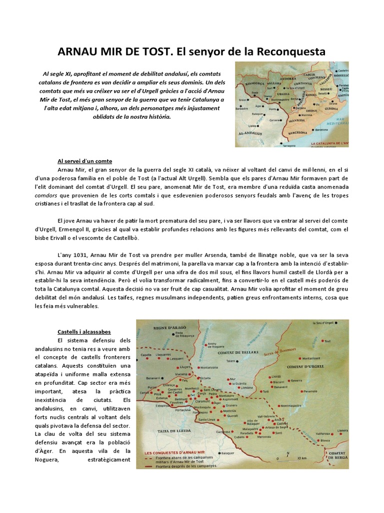 ARNAU MIR DE TOST Text Amb Preguntes (PER COMPLETAR) PDF