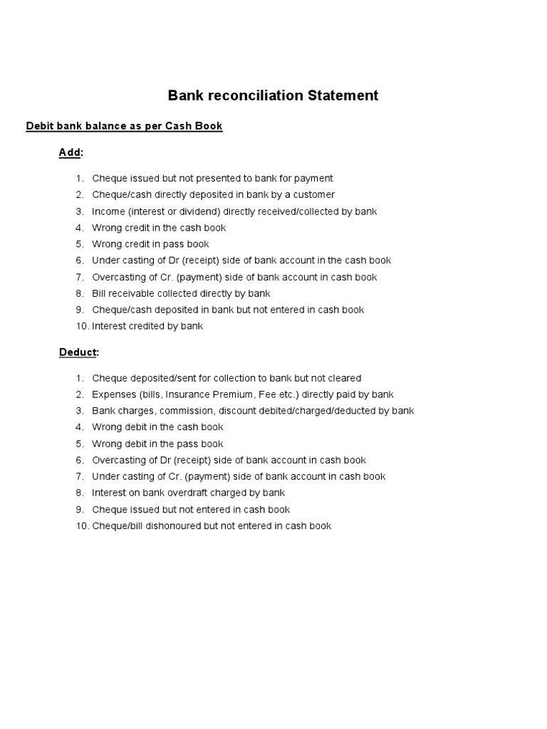 Bank Recon Template PDF